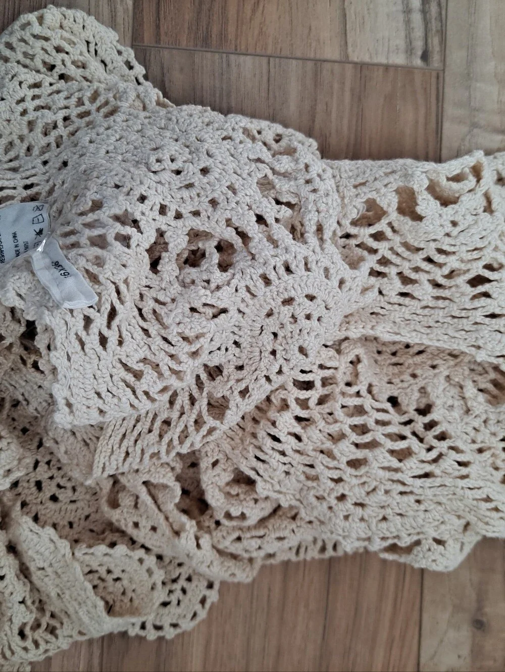 Crochet Runner Set Mix Cotton/Rame Boho Beautiful Set of 2 Beige